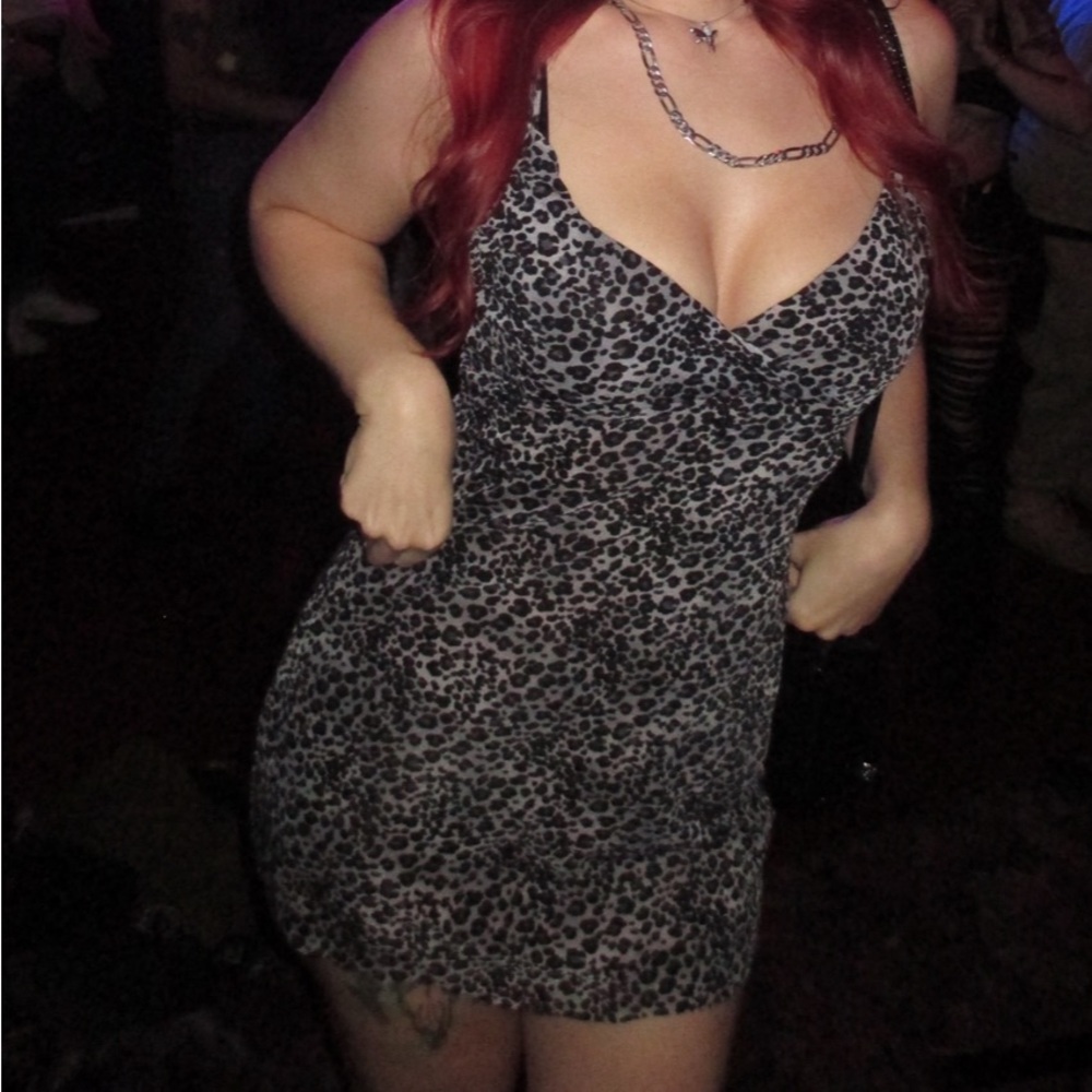 Leopard Print Vintage 90’s Mini Dress